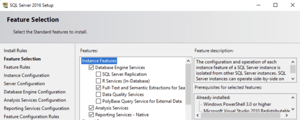 SQL Features