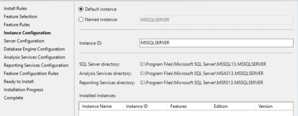 SQL Instance