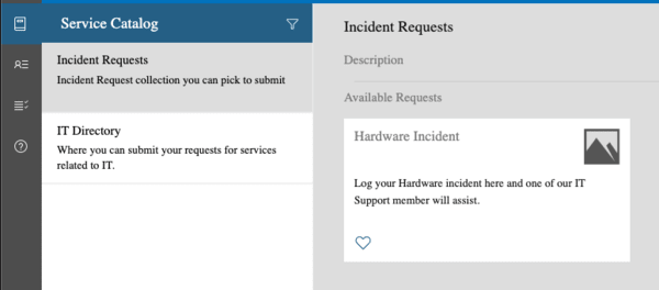 Service Catalog in Service Manager Portal